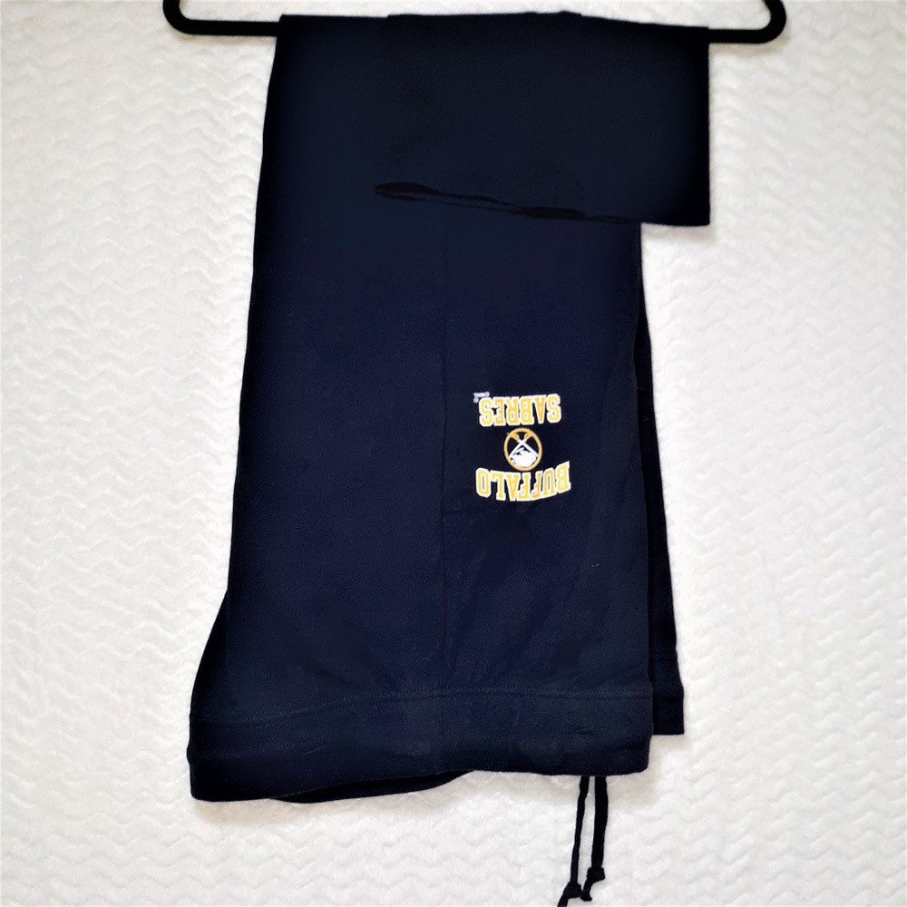 BUFFALO SABRES Navy Blue Logo Sweat Pants-LG